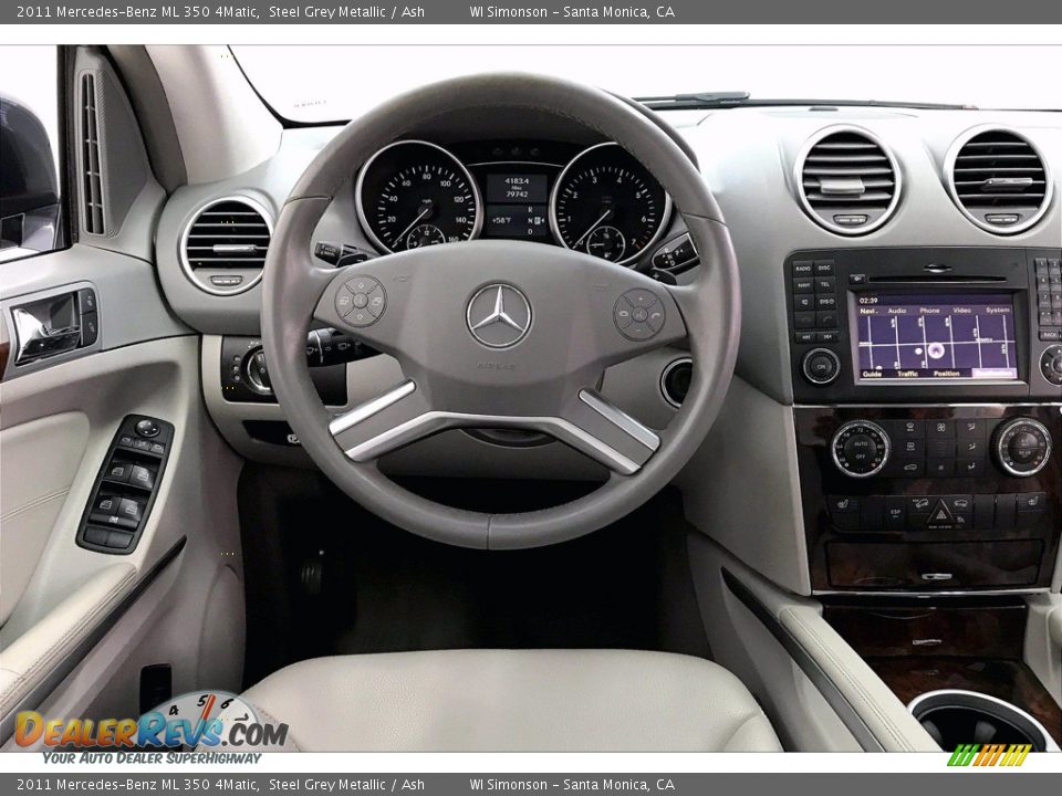 2011 Mercedes-Benz ML 350 4Matic Steel Grey Metallic / Ash Photo #4