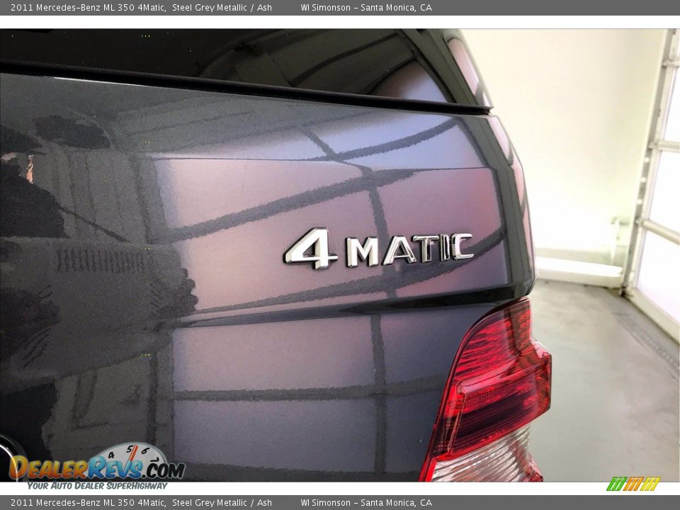 2011 Mercedes-Benz ML 350 4Matic Steel Grey Metallic / Ash Photo #7