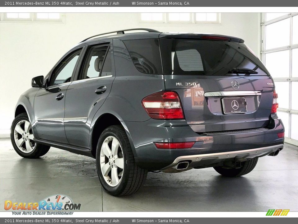 2011 Mercedes-Benz ML 350 4Matic Steel Grey Metallic / Ash Photo #10