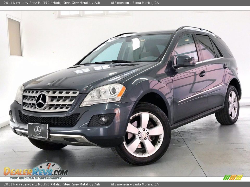 2011 Mercedes-Benz ML 350 4Matic Steel Grey Metallic / Ash Photo #12