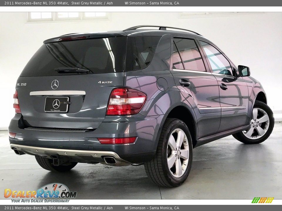 2011 Mercedes-Benz ML 350 4Matic Steel Grey Metallic / Ash Photo #13