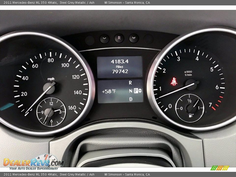 2011 Mercedes-Benz ML 350 4Matic Steel Grey Metallic / Ash Photo #23