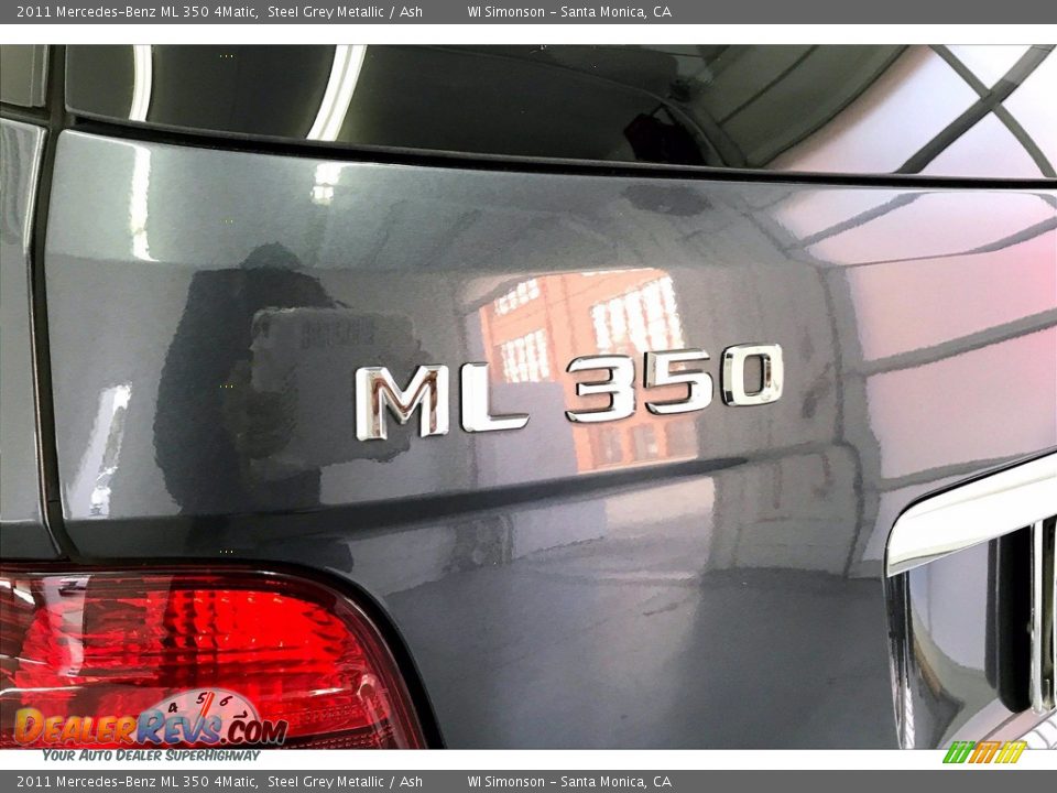 2011 Mercedes-Benz ML 350 4Matic Steel Grey Metallic / Ash Photo #31