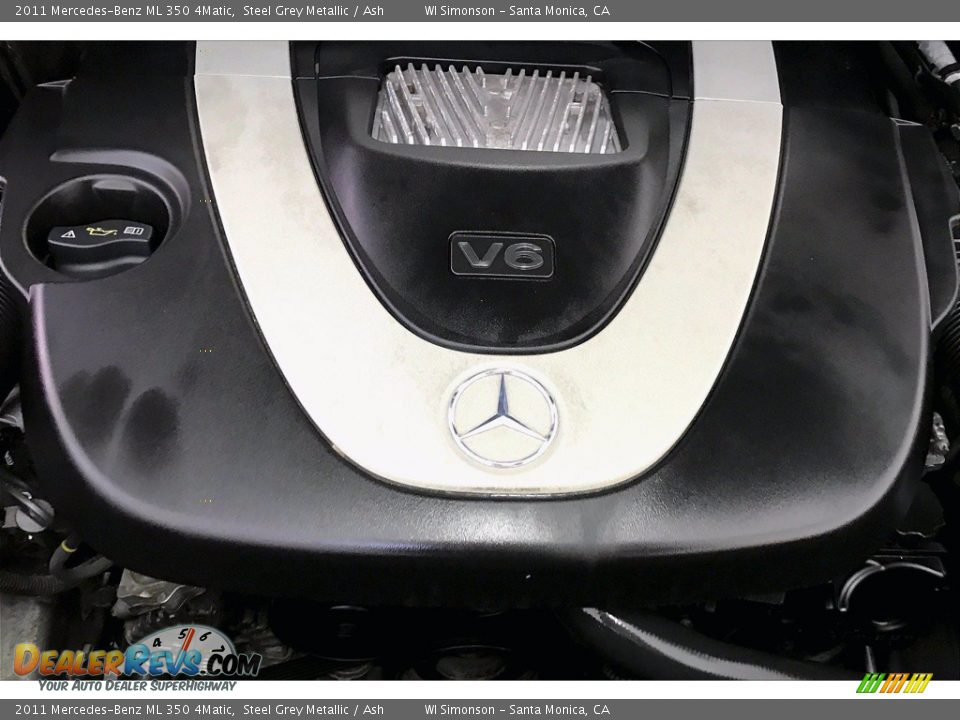 2011 Mercedes-Benz ML 350 4Matic Steel Grey Metallic / Ash Photo #32