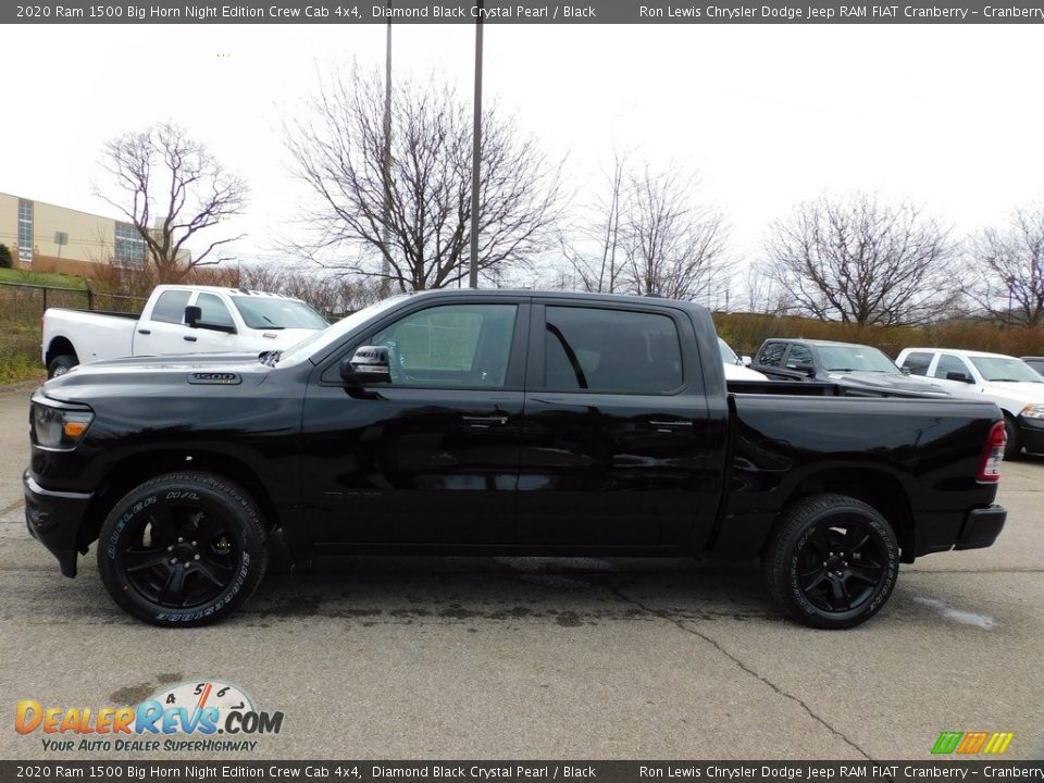 2020 Ram 1500 Big Horn Night Edition Crew Cab 4x4 Diamond Black Crystal Pearl / Black Photo #9