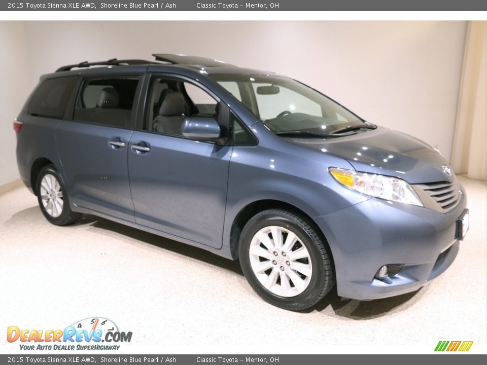 2015 Toyota Sienna XLE AWD Shoreline Blue Pearl / Ash Photo #1