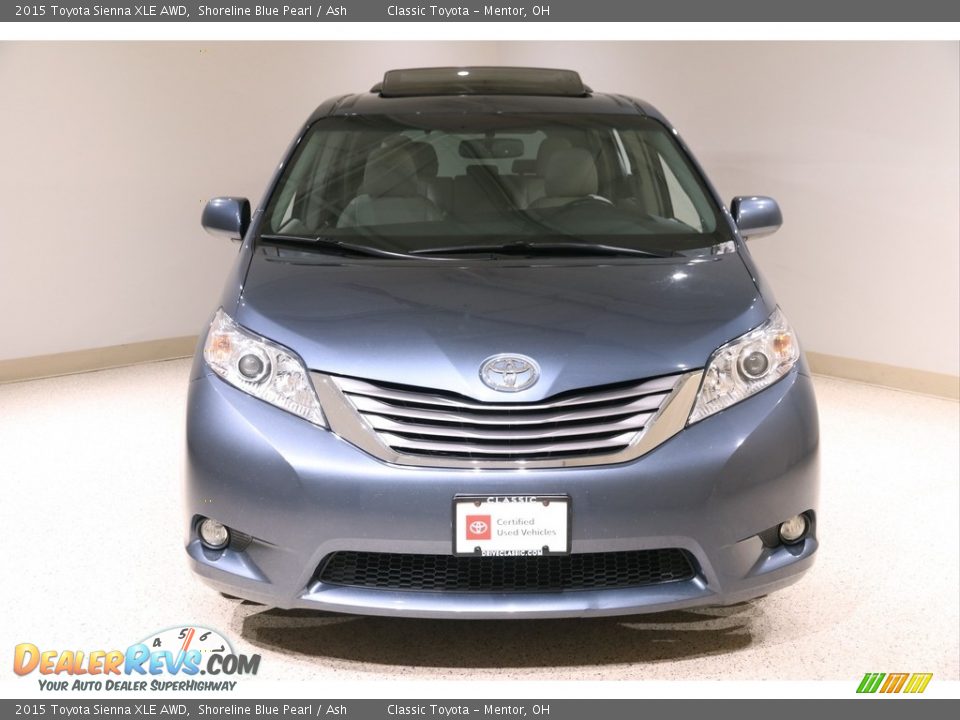 2015 Toyota Sienna XLE AWD Shoreline Blue Pearl / Ash Photo #2