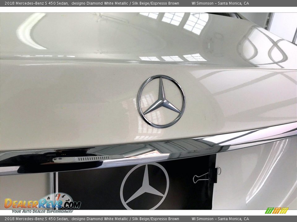 2018 Mercedes-Benz S 450 Sedan designo Diamond White Metallic / Silk Beige/Espresso Brown Photo #7