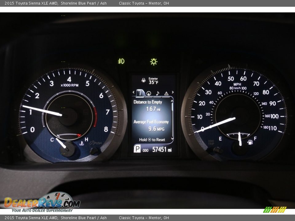 2015 Toyota Sienna XLE AWD Shoreline Blue Pearl / Ash Photo #8