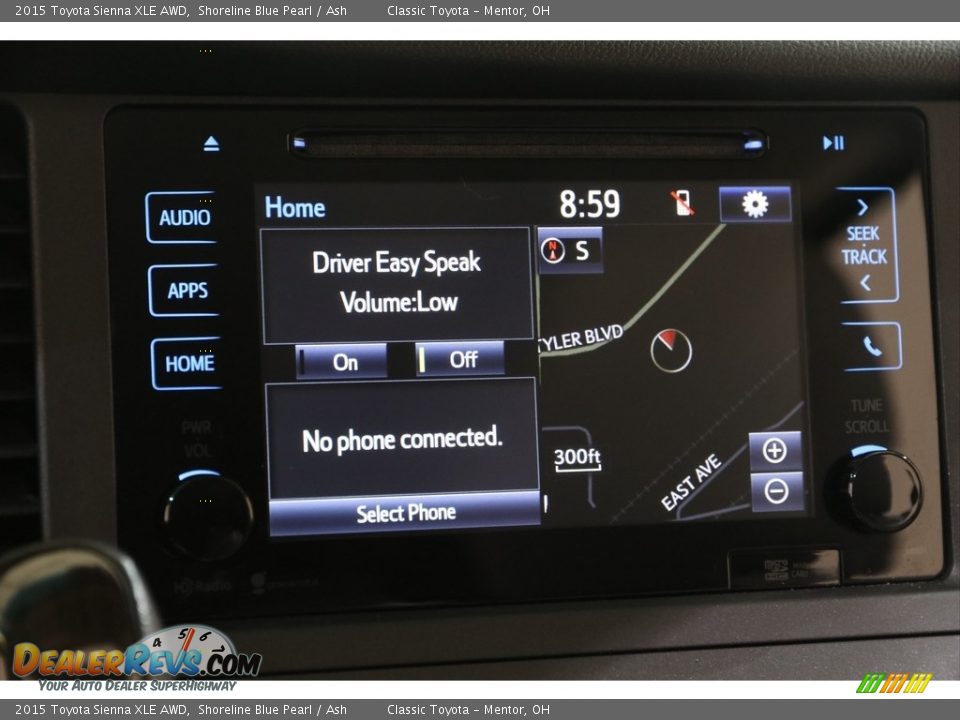 2015 Toyota Sienna XLE AWD Shoreline Blue Pearl / Ash Photo #10