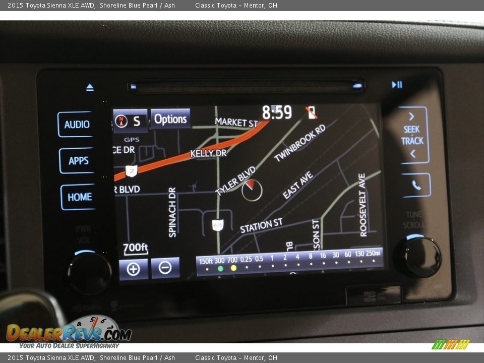 2015 Toyota Sienna XLE AWD Shoreline Blue Pearl / Ash Photo #11