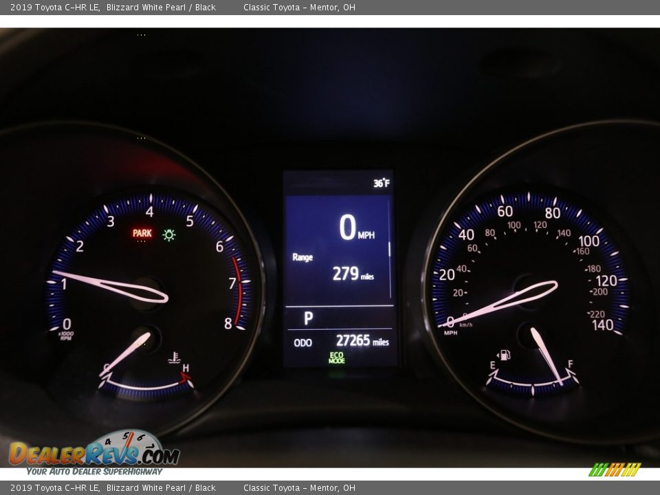 2019 Toyota C-HR LE Blizzard White Pearl / Black Photo #7