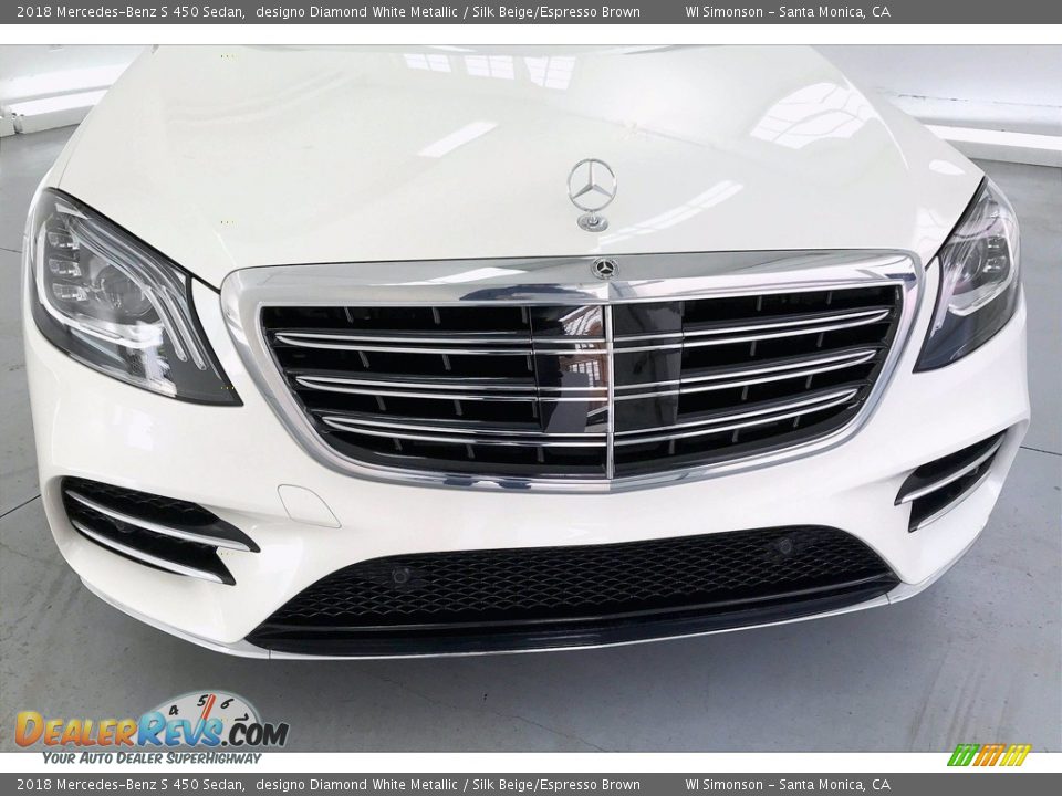 2018 Mercedes-Benz S 450 Sedan designo Diamond White Metallic / Silk Beige/Espresso Brown Photo #30
