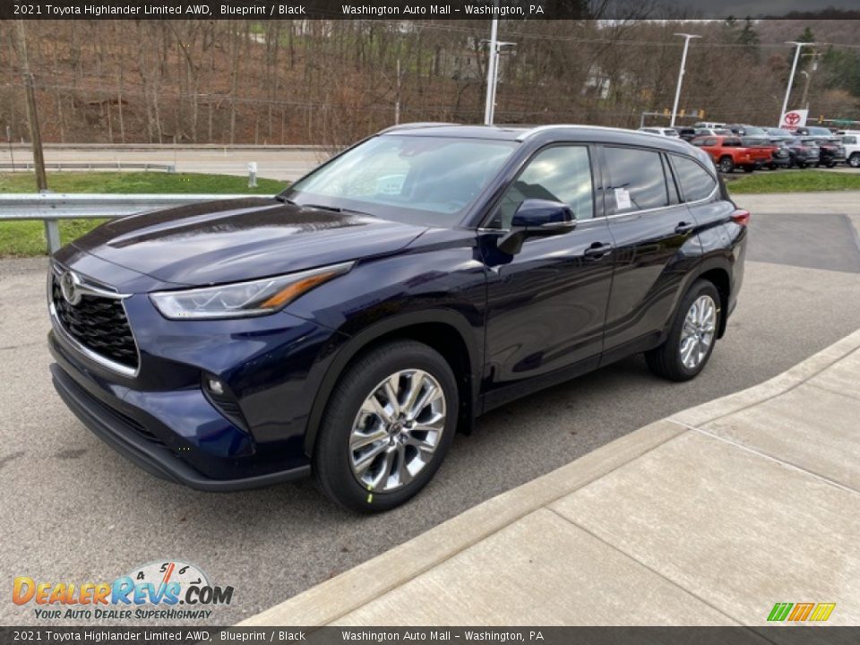 2021 Toyota Highlander Limited AWD Blueprint / Black Photo #13