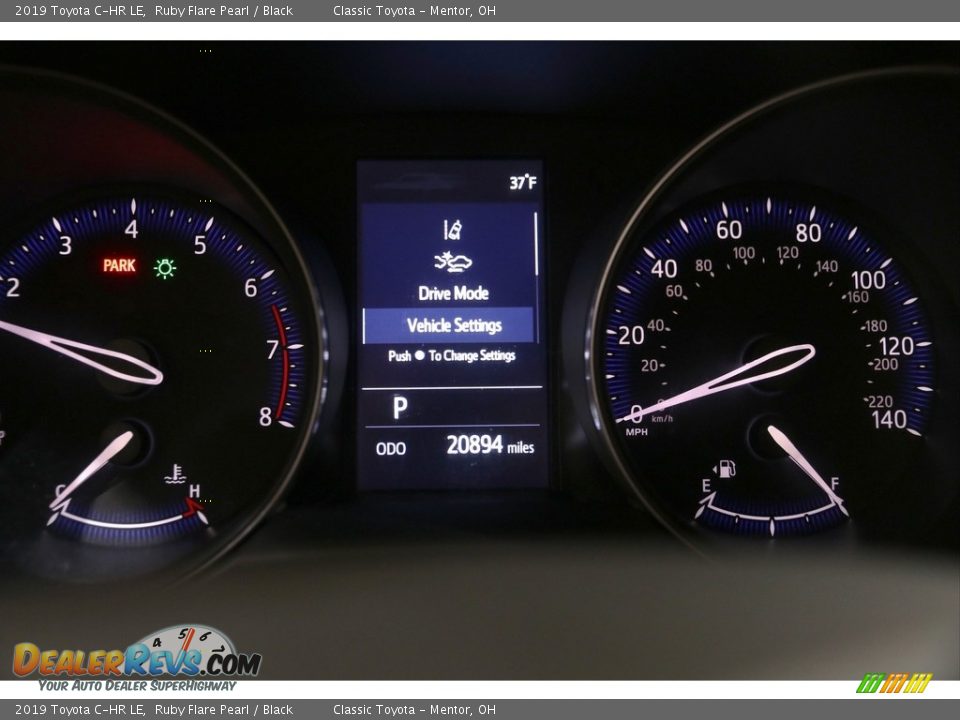 2019 Toyota C-HR LE Ruby Flare Pearl / Black Photo #12