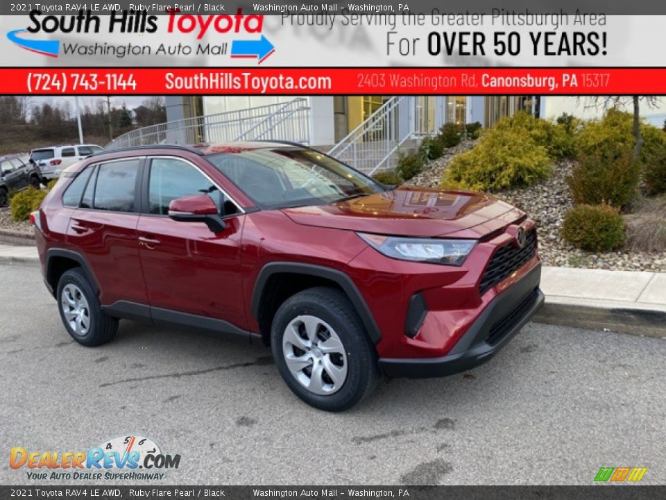 2021 Toyota RAV4 LE AWD Ruby Flare Pearl / Black Photo #1