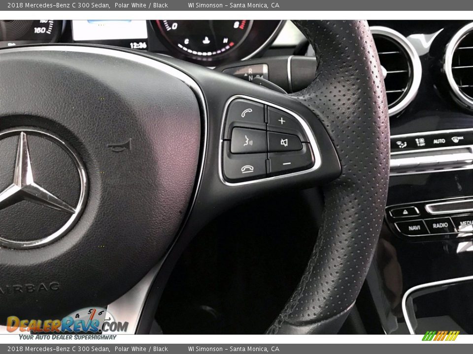 2018 Mercedes-Benz C 300 Sedan Polar White / Black Photo #22