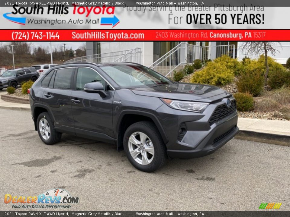 2021 Toyota RAV4 XLE AWD Hybrid Magnetic Gray Metallic / Black Photo #1