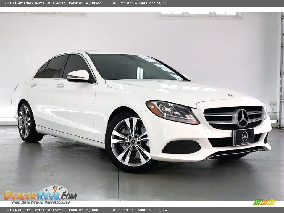 2018 Mercedes-Benz C 300 Sedan Polar White / Black Photo #34
