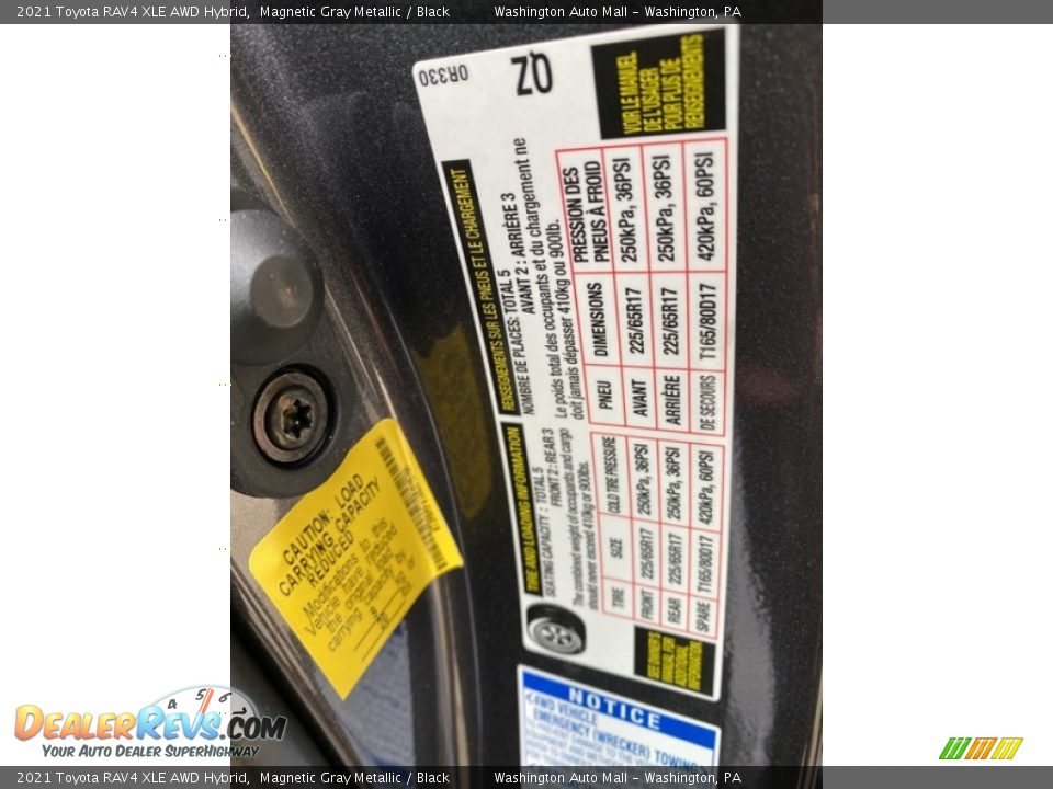 2021 Toyota RAV4 XLE AWD Hybrid Magnetic Gray Metallic / Black Photo #34
