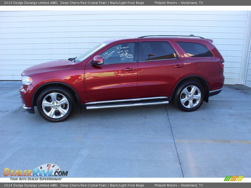 2014 Dodge Durango Limited AWD Deep Cherry Red Crystal Pearl / Black/Light Frost Beige Photo #5