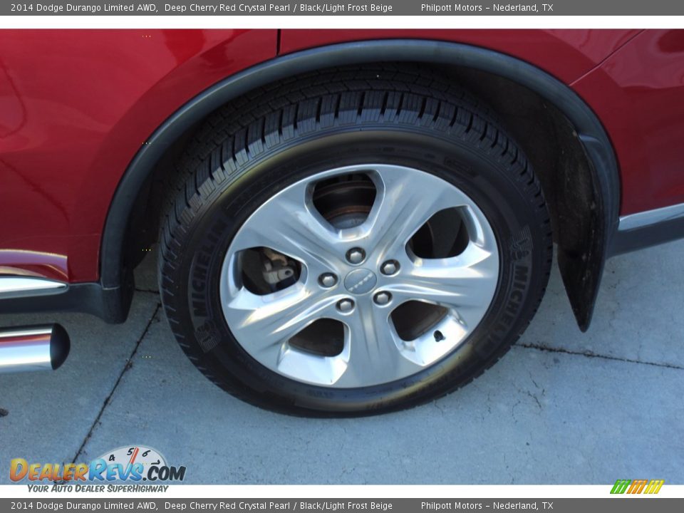 2014 Dodge Durango Limited AWD Deep Cherry Red Crystal Pearl / Black/Light Frost Beige Photo #7