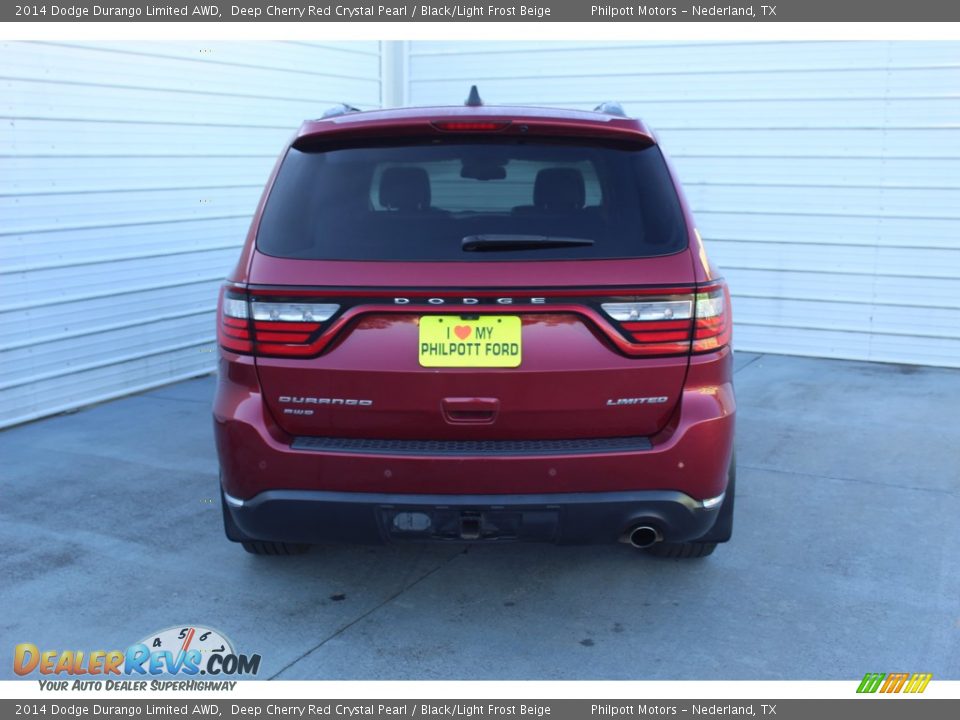 2014 Dodge Durango Limited AWD Deep Cherry Red Crystal Pearl / Black/Light Frost Beige Photo #9