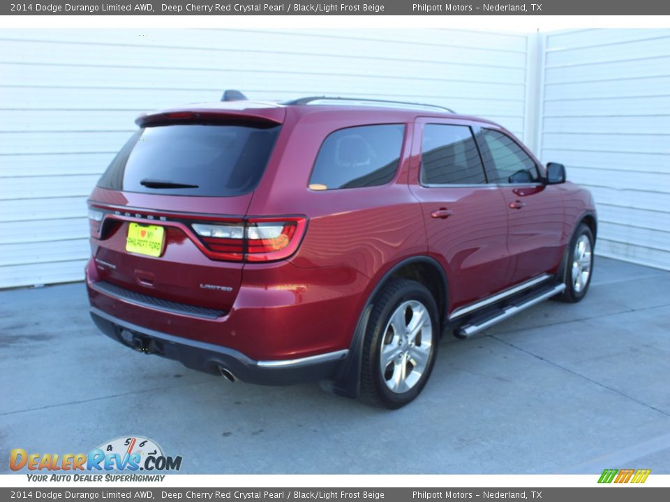 2014 Dodge Durango Limited AWD Deep Cherry Red Crystal Pearl / Black/Light Frost Beige Photo #10
