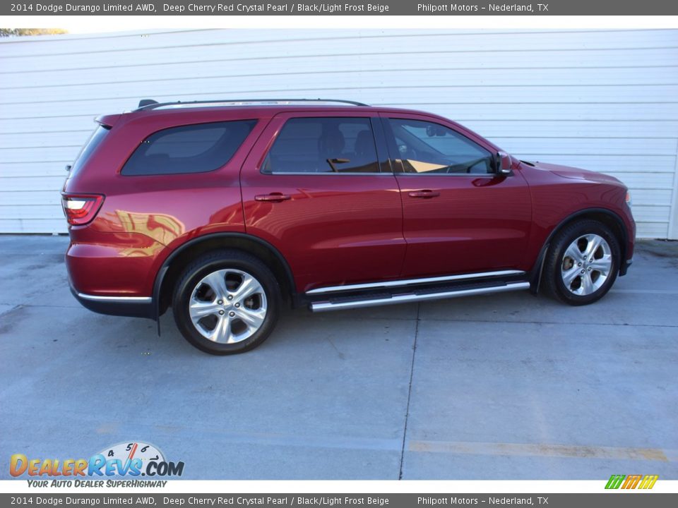2014 Dodge Durango Limited AWD Deep Cherry Red Crystal Pearl / Black/Light Frost Beige Photo #11