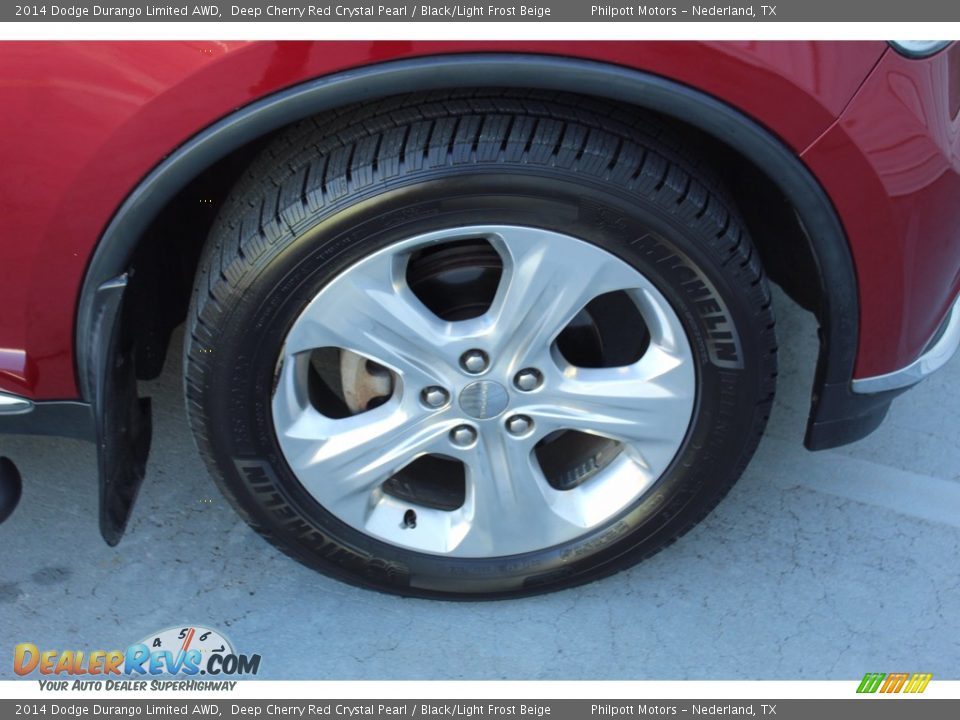 2014 Dodge Durango Limited AWD Deep Cherry Red Crystal Pearl / Black/Light Frost Beige Photo #13