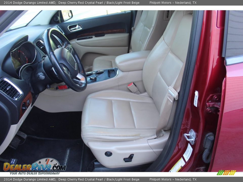 2014 Dodge Durango Limited AWD Deep Cherry Red Crystal Pearl / Black/Light Frost Beige Photo #15
