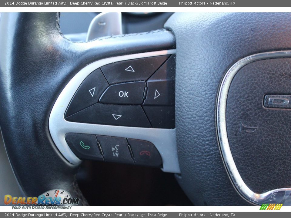 2014 Dodge Durango Limited AWD Deep Cherry Red Crystal Pearl / Black/Light Frost Beige Photo #16
