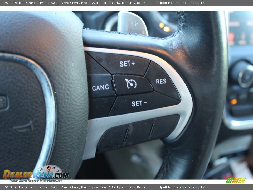 2014 Dodge Durango Limited AWD Deep Cherry Red Crystal Pearl / Black/Light Frost Beige Photo #17