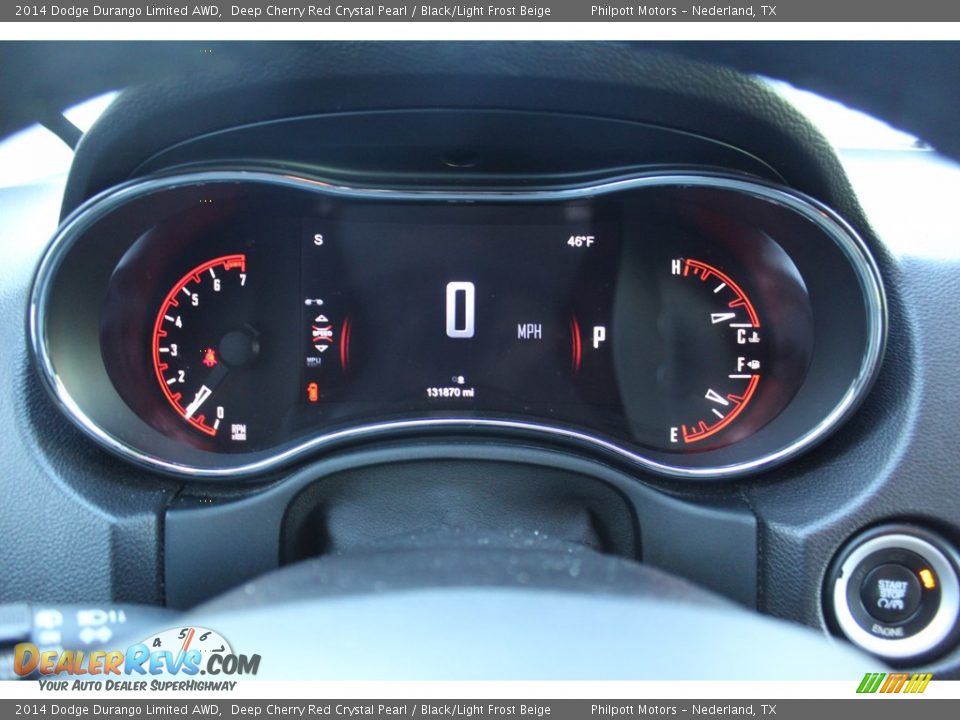2014 Dodge Durango Limited AWD Deep Cherry Red Crystal Pearl / Black/Light Frost Beige Photo #18