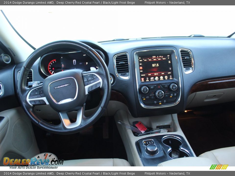2014 Dodge Durango Limited AWD Deep Cherry Red Crystal Pearl / Black/Light Frost Beige Photo #26