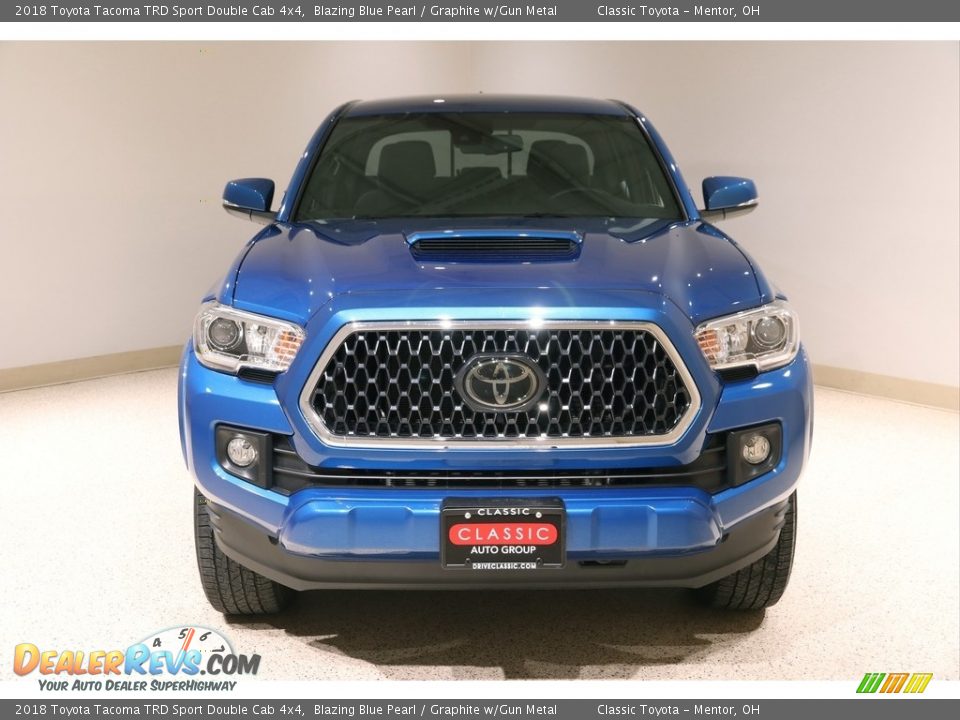 2018 Toyota Tacoma TRD Sport Double Cab 4x4 Blazing Blue Pearl / Graphite w/Gun Metal Photo #2