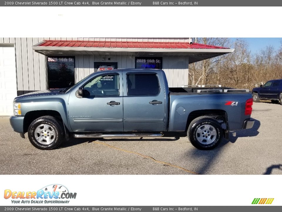 2009 Chevrolet Silverado 1500 LT Crew Cab 4x4 Blue Granite Metallic / Ebony Photo #2