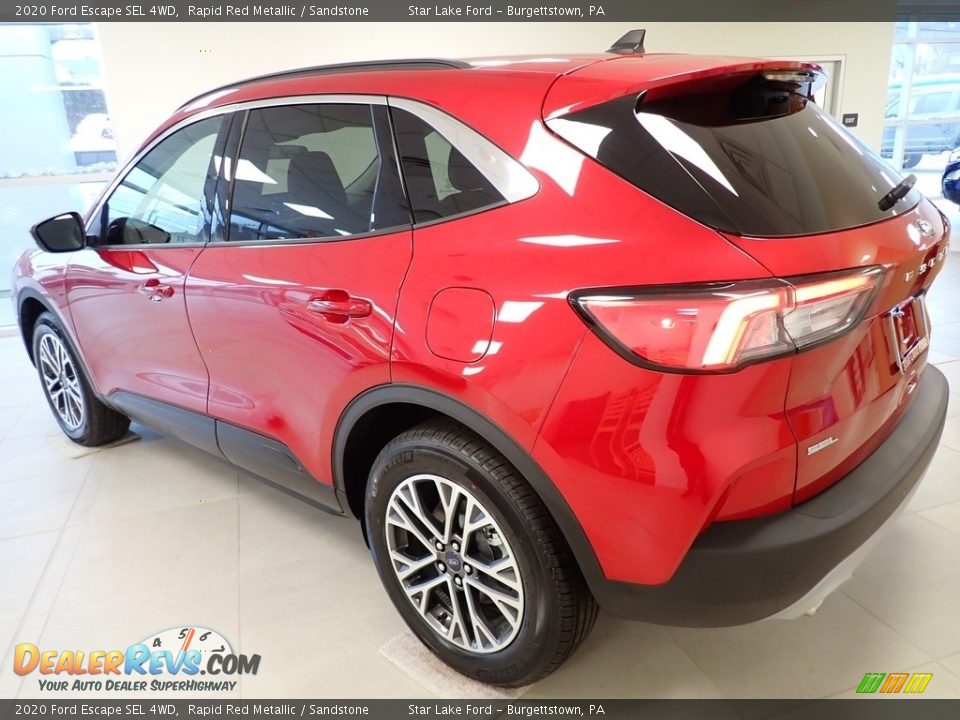 2020 Ford Escape SEL 4WD Rapid Red Metallic / Sandstone Photo #3