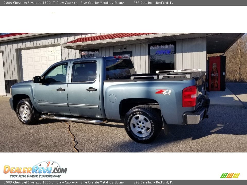 2009 Chevrolet Silverado 1500 LT Crew Cab 4x4 Blue Granite Metallic / Ebony Photo #3