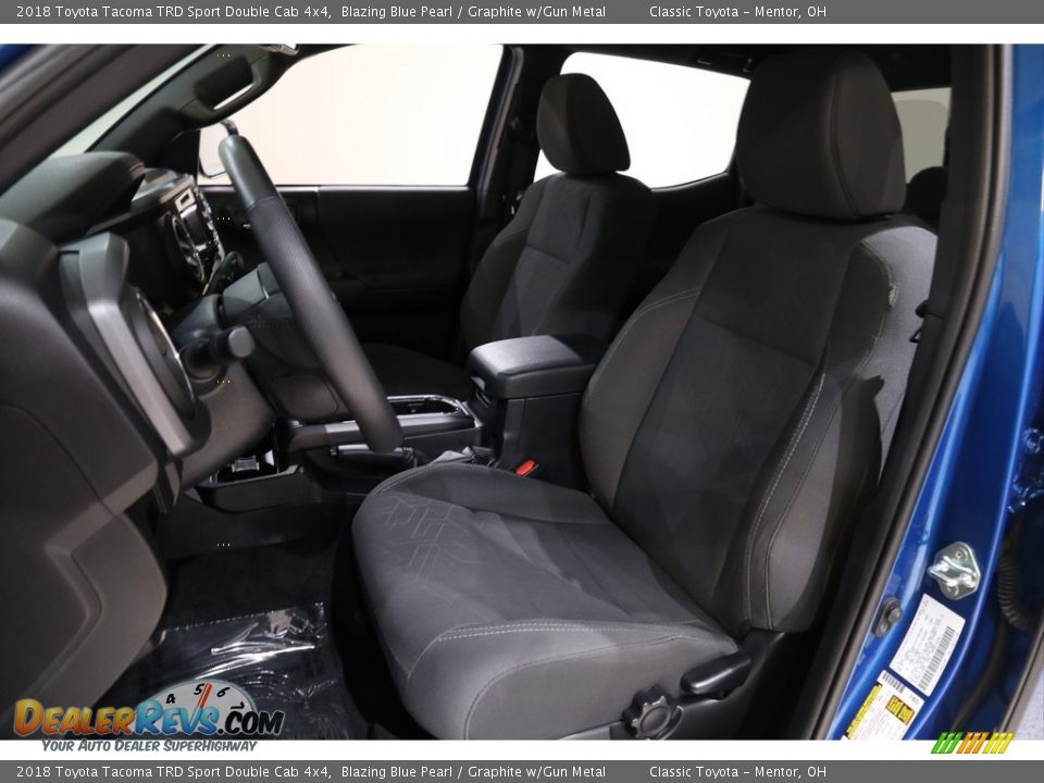 2018 Toyota Tacoma TRD Sport Double Cab 4x4 Blazing Blue Pearl / Graphite w/Gun Metal Photo #5