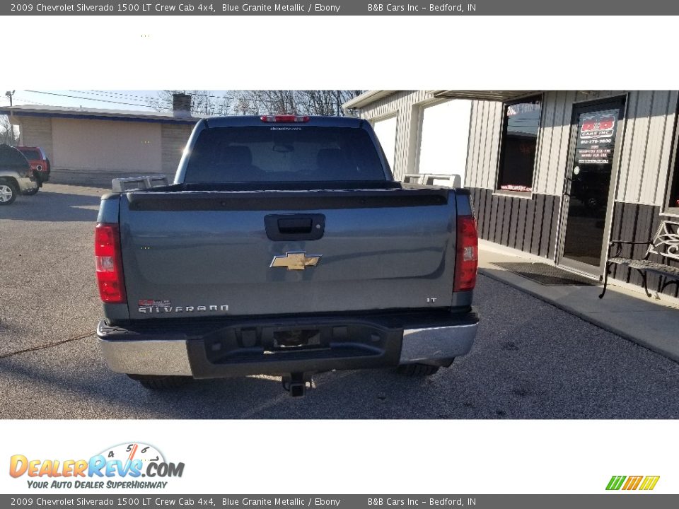 2009 Chevrolet Silverado 1500 LT Crew Cab 4x4 Blue Granite Metallic / Ebony Photo #5