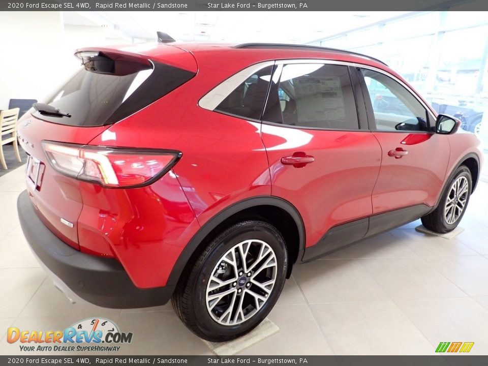 2020 Ford Escape SEL 4WD Rapid Red Metallic / Sandstone Photo #6