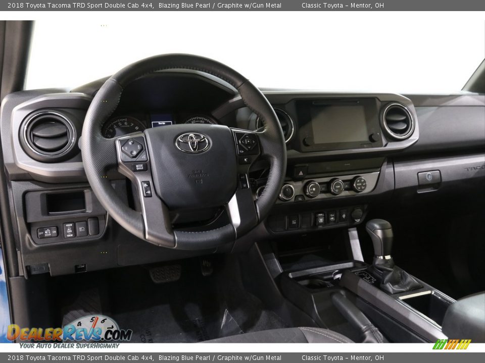 2018 Toyota Tacoma TRD Sport Double Cab 4x4 Blazing Blue Pearl / Graphite w/Gun Metal Photo #6