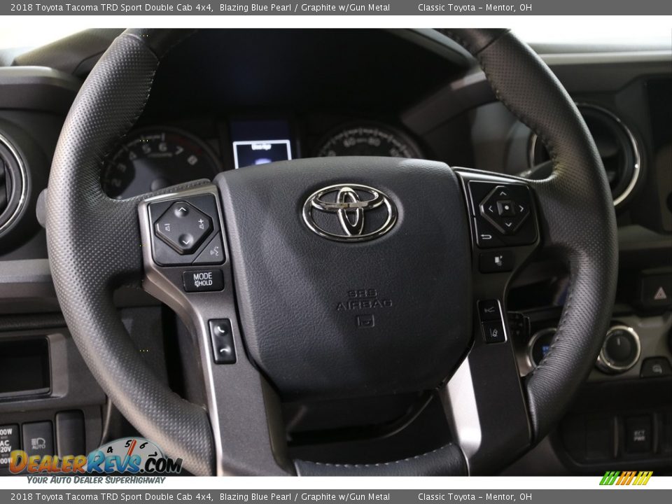 2018 Toyota Tacoma TRD Sport Double Cab 4x4 Blazing Blue Pearl / Graphite w/Gun Metal Photo #7