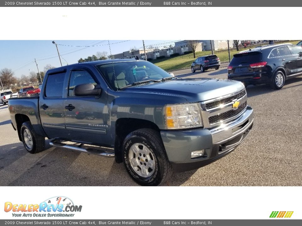 2009 Chevrolet Silverado 1500 LT Crew Cab 4x4 Blue Granite Metallic / Ebony Photo #7