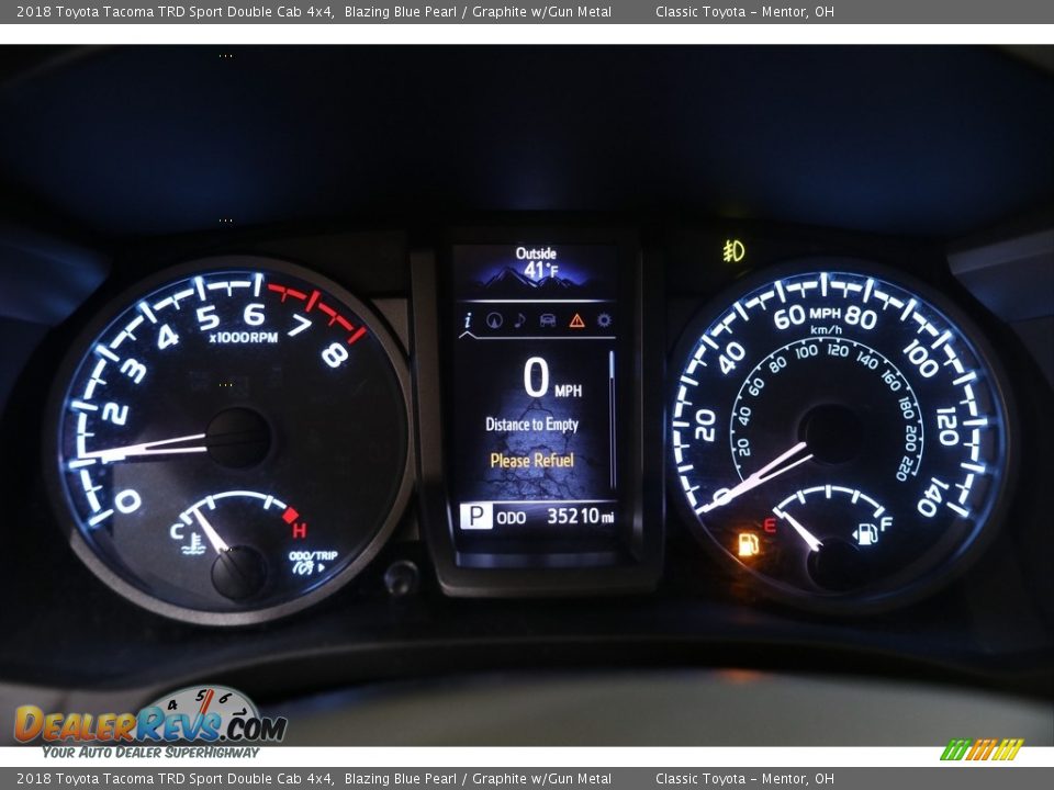 2018 Toyota Tacoma TRD Sport Double Cab 4x4 Blazing Blue Pearl / Graphite w/Gun Metal Photo #8