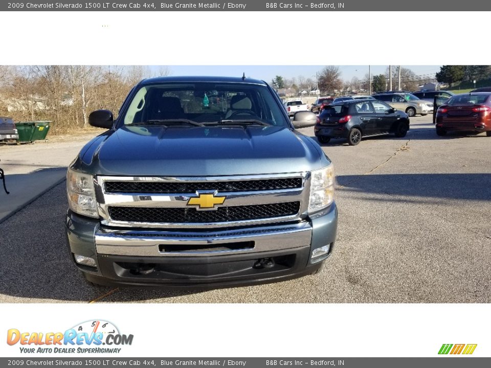 2009 Chevrolet Silverado 1500 LT Crew Cab 4x4 Blue Granite Metallic / Ebony Photo #8