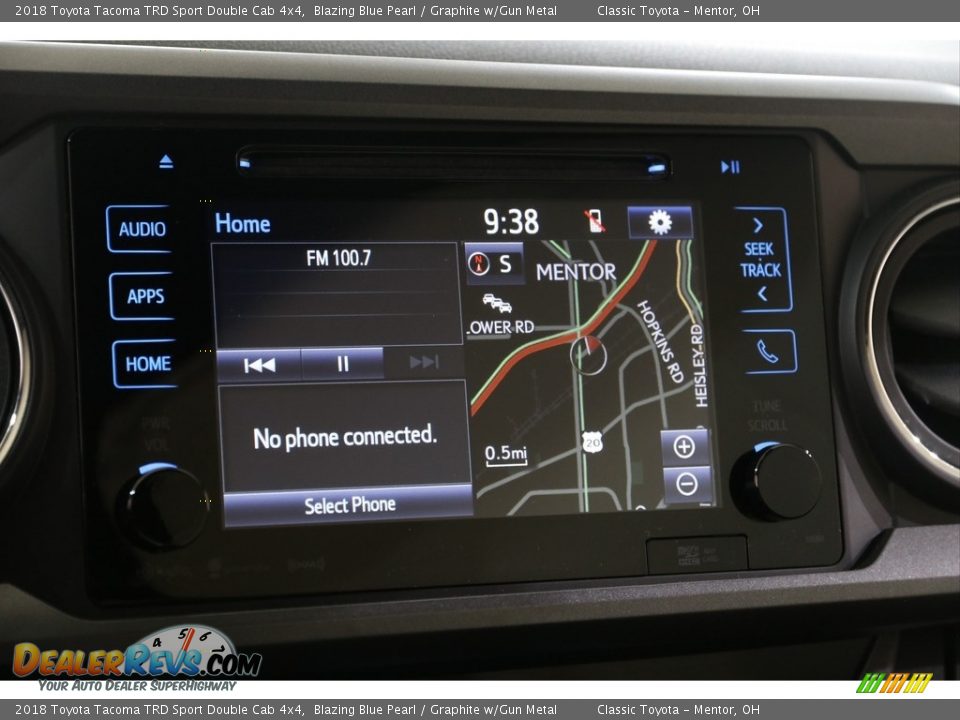 2018 Toyota Tacoma TRD Sport Double Cab 4x4 Blazing Blue Pearl / Graphite w/Gun Metal Photo #10