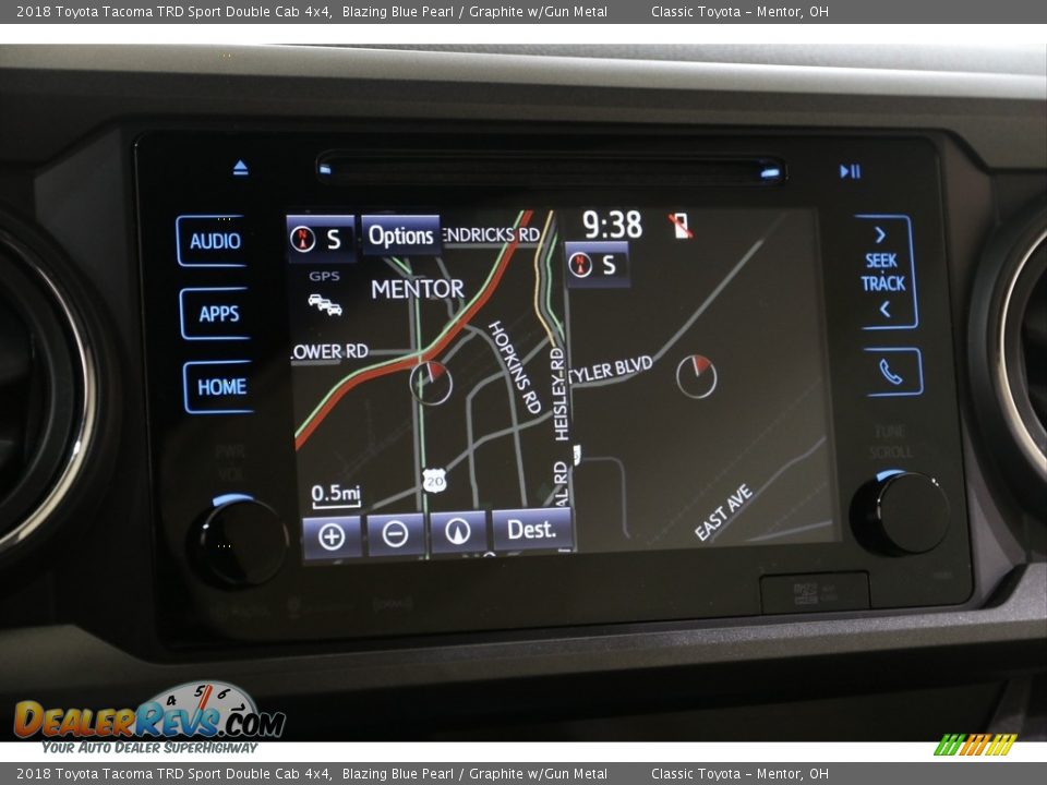 2018 Toyota Tacoma TRD Sport Double Cab 4x4 Blazing Blue Pearl / Graphite w/Gun Metal Photo #11