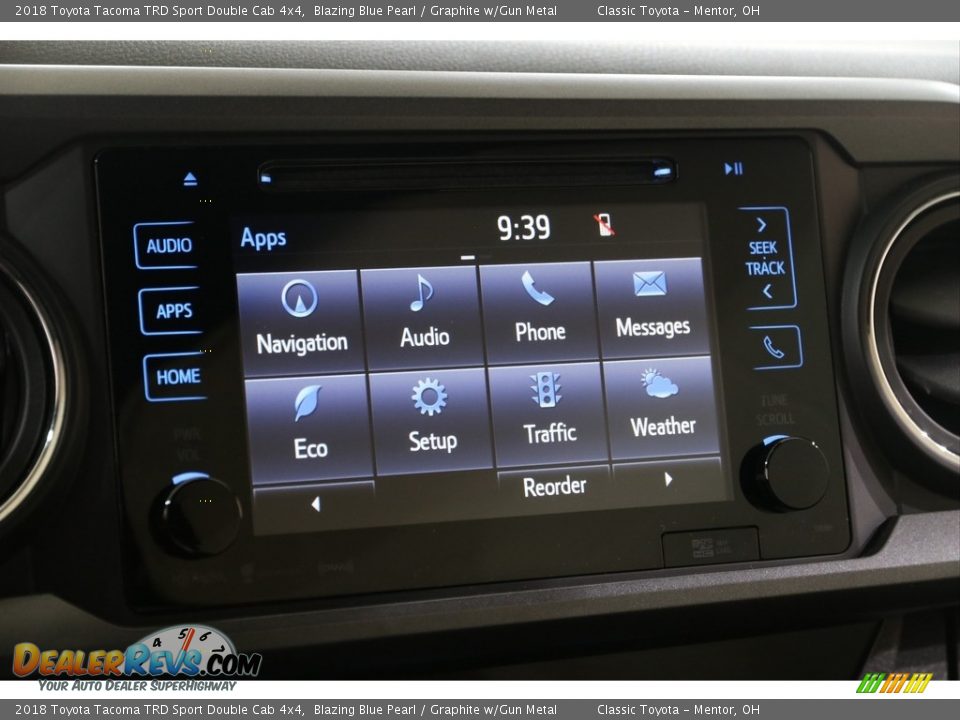 2018 Toyota Tacoma TRD Sport Double Cab 4x4 Blazing Blue Pearl / Graphite w/Gun Metal Photo #13